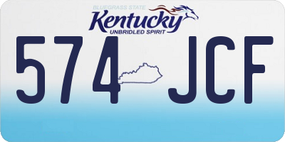 KY license plate 574JCF