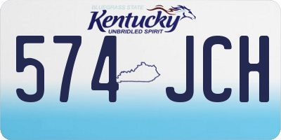 KY license plate 574JCH