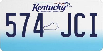 KY license plate 574JCI