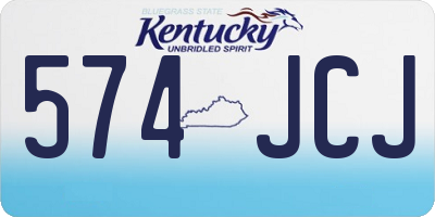 KY license plate 574JCJ