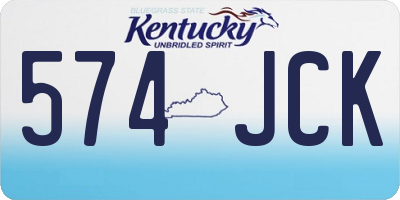 KY license plate 574JCK