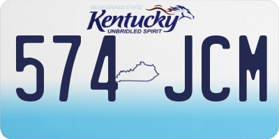 KY license plate 574JCM