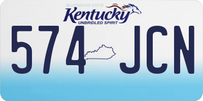 KY license plate 574JCN