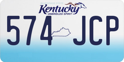 KY license plate 574JCP