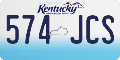 KY license plate 574JCS