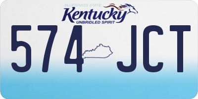 KY license plate 574JCT