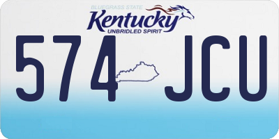 KY license plate 574JCU