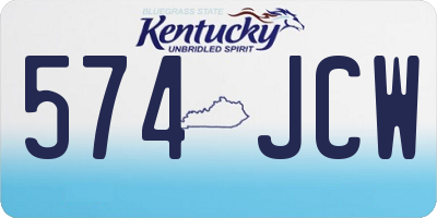 KY license plate 574JCW