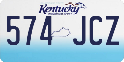 KY license plate 574JCZ
