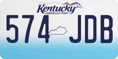 KY license plate 574JDB