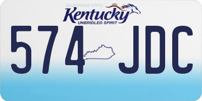KY license plate 574JDC