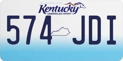 KY license plate 574JDI