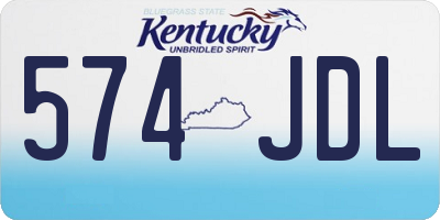 KY license plate 574JDL