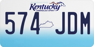 KY license plate 574JDM