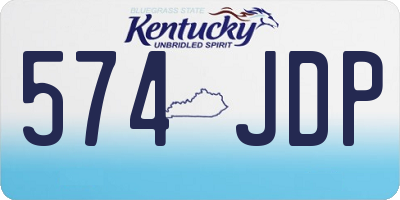 KY license plate 574JDP