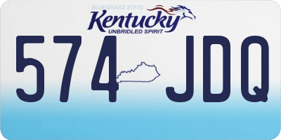 KY license plate 574JDQ