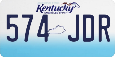 KY license plate 574JDR