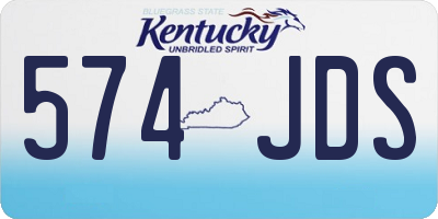 KY license plate 574JDS