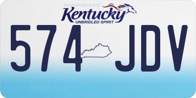 KY license plate 574JDV