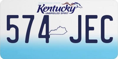 KY license plate 574JEC