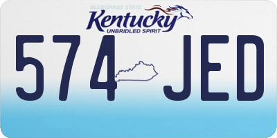 KY license plate 574JED
