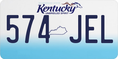 KY license plate 574JEL
