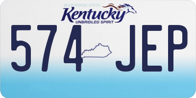 KY license plate 574JEP