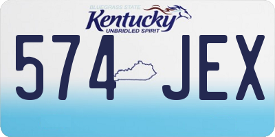 KY license plate 574JEX