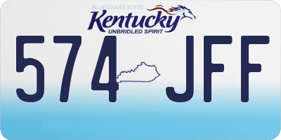 KY license plate 574JFF