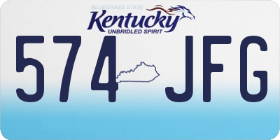 KY license plate 574JFG