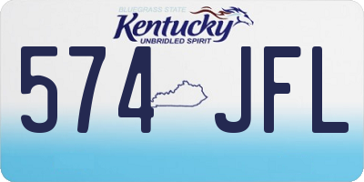 KY license plate 574JFL