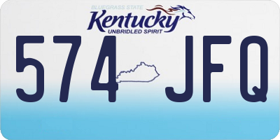 KY license plate 574JFQ
