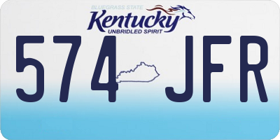 KY license plate 574JFR