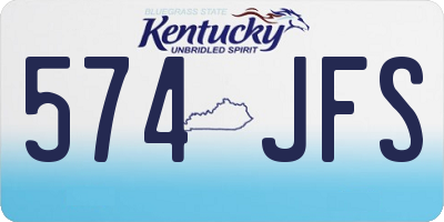KY license plate 574JFS