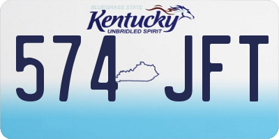 KY license plate 574JFT