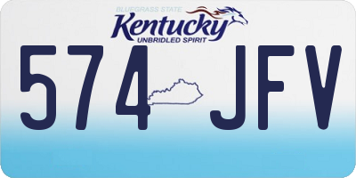 KY license plate 574JFV
