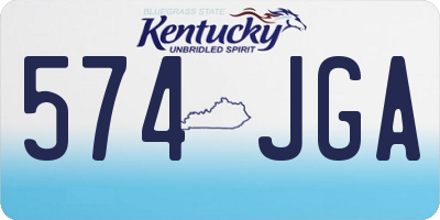 KY license plate 574JGA