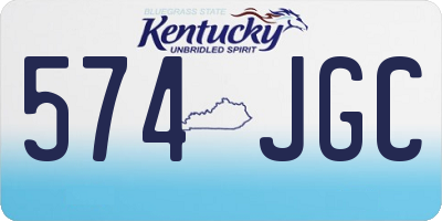KY license plate 574JGC