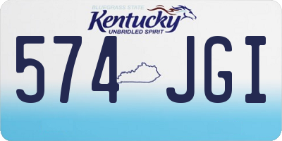 KY license plate 574JGI