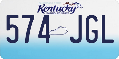 KY license plate 574JGL