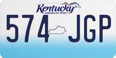 KY license plate 574JGP