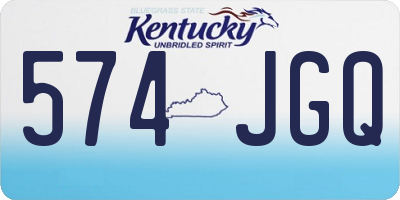 KY license plate 574JGQ