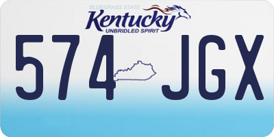 KY license plate 574JGX