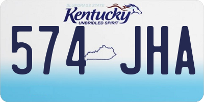 KY license plate 574JHA
