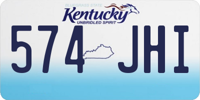 KY license plate 574JHI
