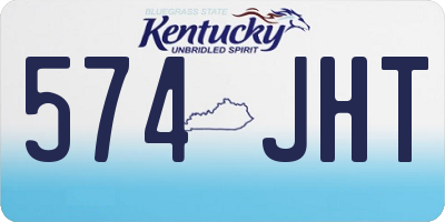 KY license plate 574JHT