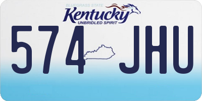 KY license plate 574JHU
