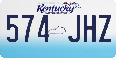 KY license plate 574JHZ