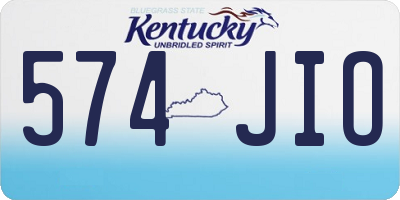 KY license plate 574JIO