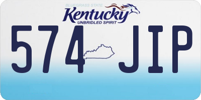 KY license plate 574JIP